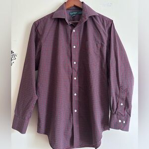 Lauren Ralph Lauren shirt men’s size 15.5  plaid No iron